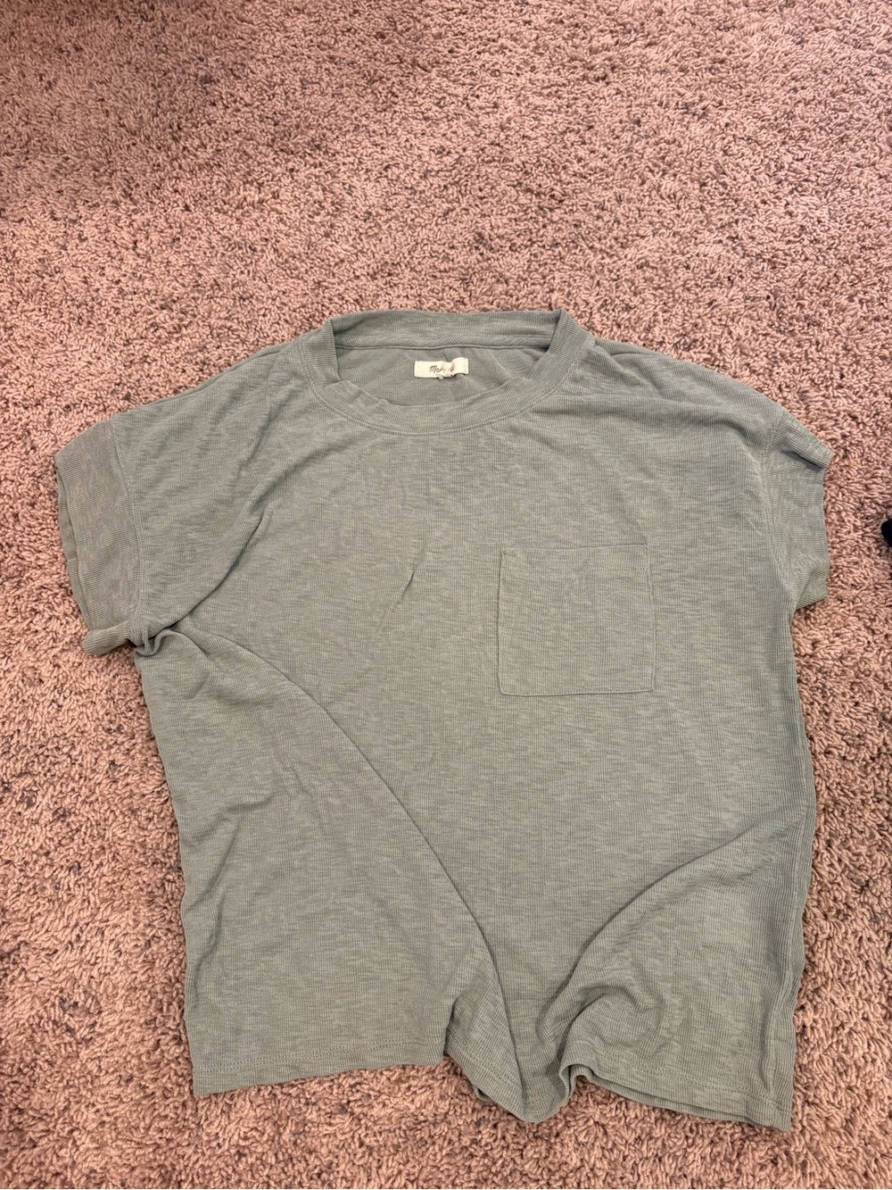 Women’s Madewell Sage Green Short Sleeve Pocket Tee